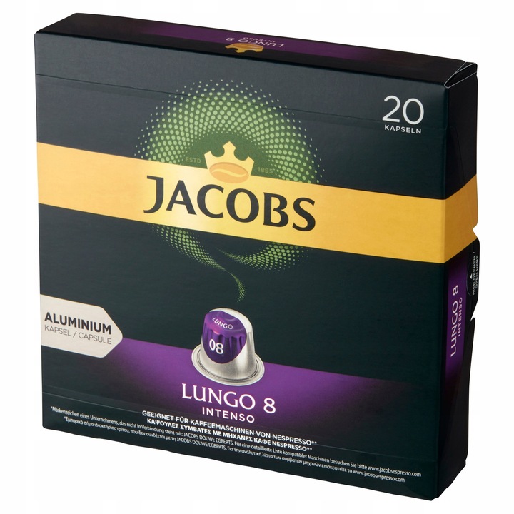 KAWA NESPRESSO JACOBS LUNGO INTENSO 100 kapsułek