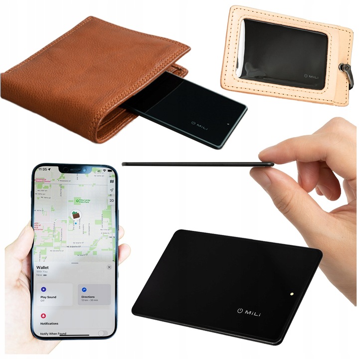 Lokalizator GPS MiCard karta do portfela z lokalizatorem APPLE IOS