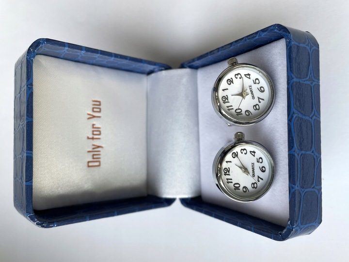 Spinki do mankietów Zegarek Werk Mechanizm Zegarka Steampunk Metalowe Etui