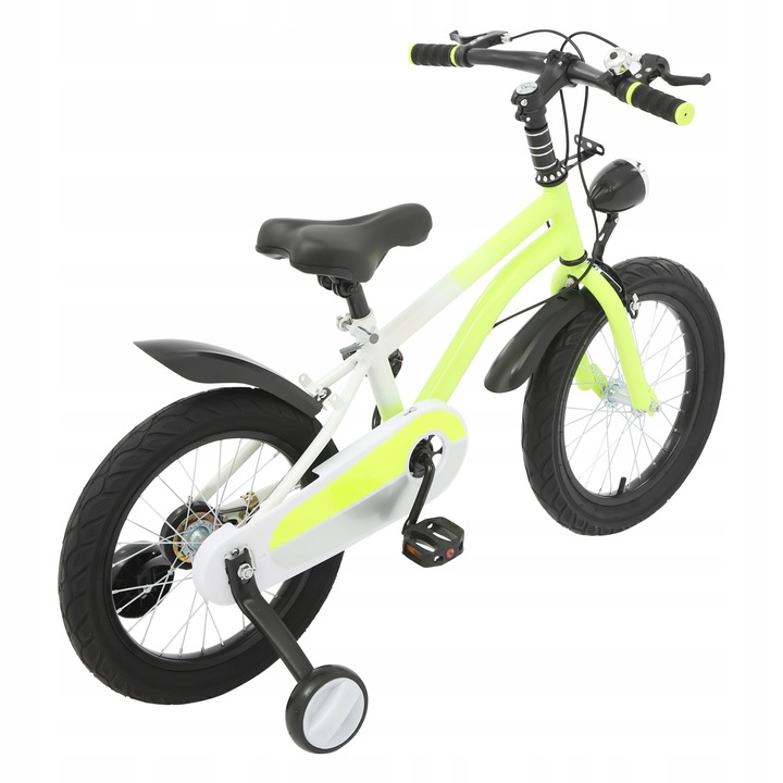 Rower 16’ ze światłami-Rower dziecięcy z kołami Light& Training -żółty