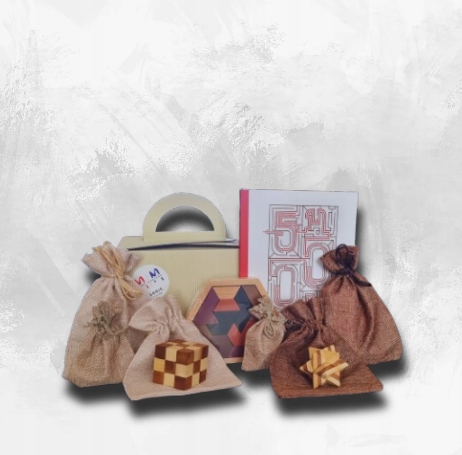 LOGIC BOX duży zestaw łamigłówek retro prezent książka urodziny dla dziecka