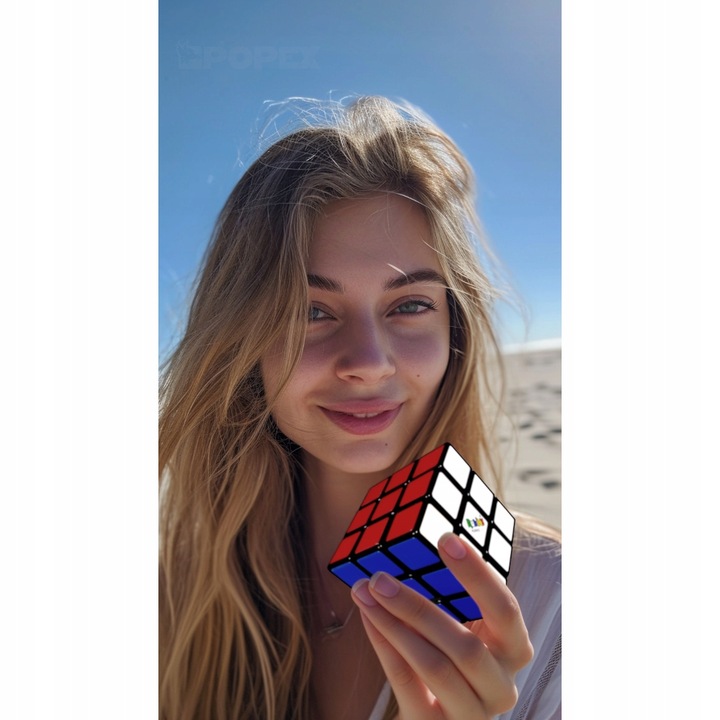 KOSTKA RUBIKA ORYGINALNA RUBIK'S 3x3 + PODSTAWKA + ALGORYTMY SAMOUCZEK PL