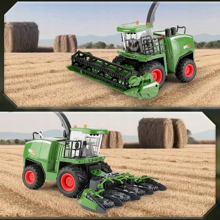 KOMBAJN ZBOŻOWY Z PILOTEM 2,4 GHZ I AKUMULATOREM IDEALNY HARVESTER TRAKTOR