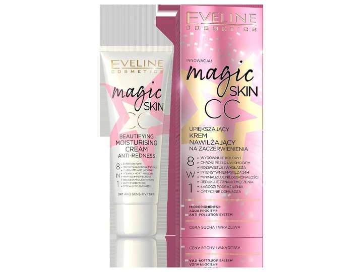 Eveline Magic Skin CC krem na zaczerwienienia 8w1