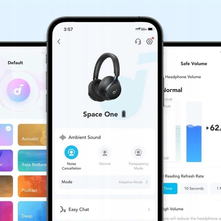 Słuchawki bezprzewodowe Soundcore Space One Czarne ANC LDAC Hi-Res