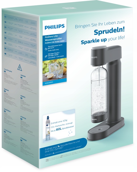 Saturator do gazowania wody PHILIPS cylinder do gazowania, 2 x butla CO2