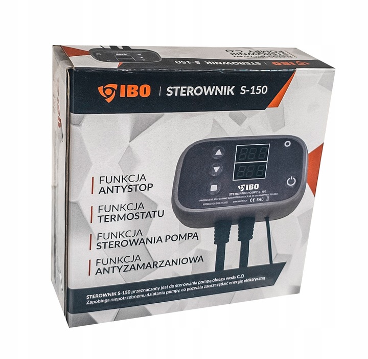 STEROWNIK REGULATOR TERMOSTAT PRACY POMPY OBIEGOWEJ KOTŁA PIECA S-150 IBO