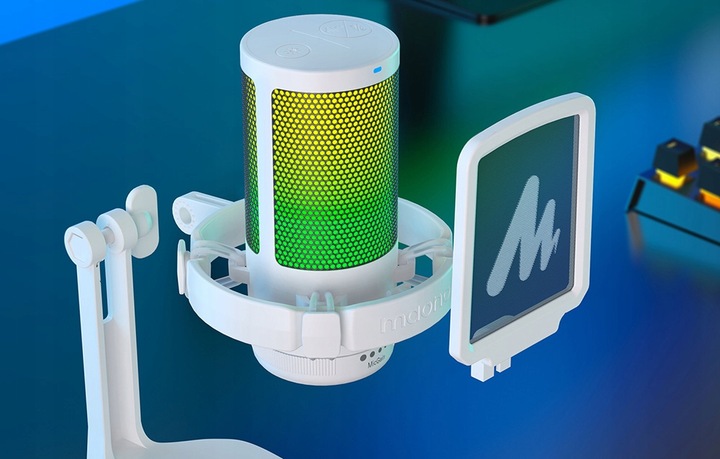 MAONO Mikrofon Gamingowy USB RGB Dla Gracza Streamera PC PS4/5 + Pop Filtr