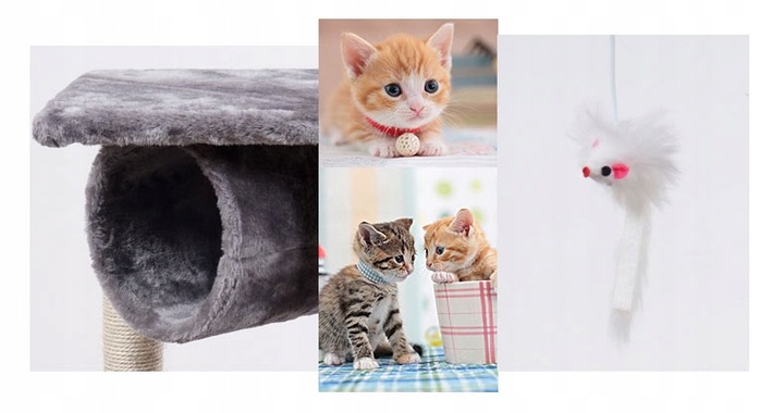 Drapak niski, legowisko, słupek do drapania, wieża Omna 61 - 100 cm