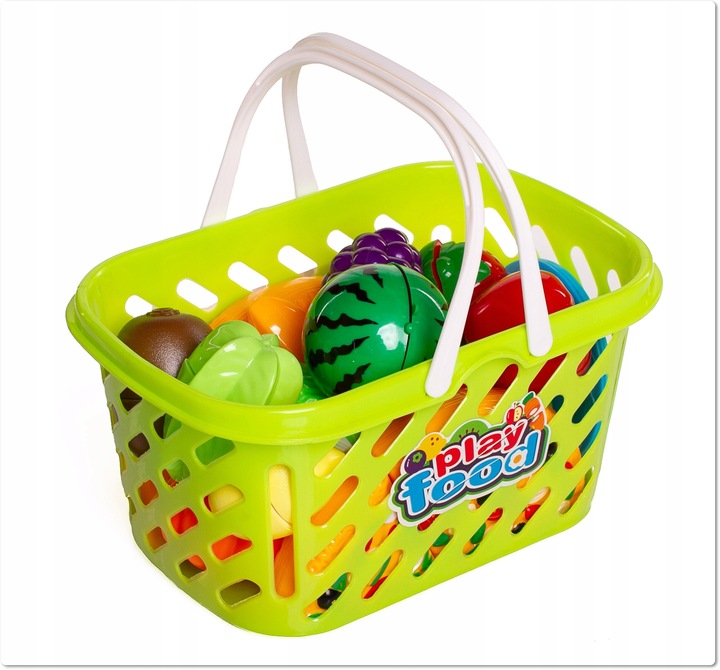 OWOCE WARZYWA DO KROJENIA na rzep zabawkowe jedzenie pizza + kosz na zakupy