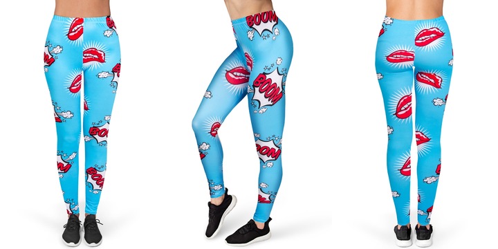 Legginsy Leginsy damskie sportowe kolorowe S M L