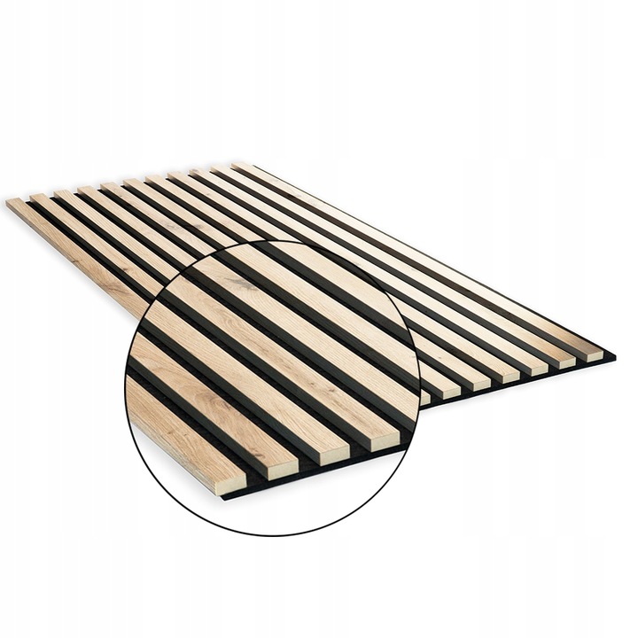 LAMELE NA FILCU 46x275 ŚCIENNE PANEL AKUSTYCZNE DĄB NATURALNY WOTAN INNE