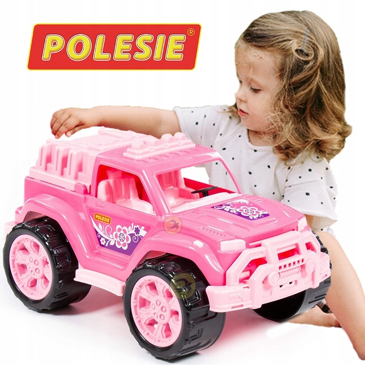 Samochód terenowy Jeep legion 38cm AUTO RÓŻOWY