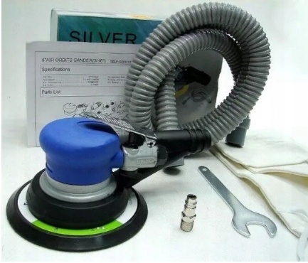 SZLIFIERKA OSCYLACYJNA PNEUMATYCZNA MIMOŚRODOWA 150mm Z WĘŻEM REGULACJA