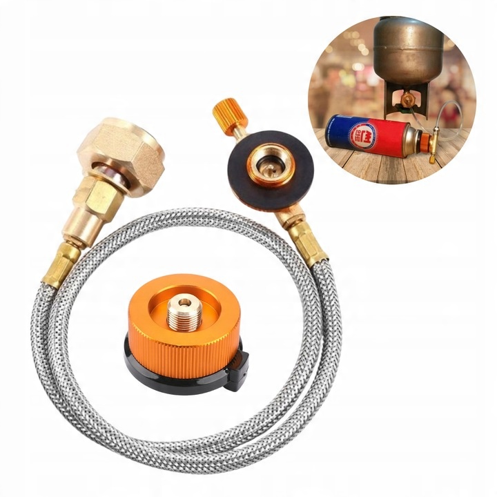 Adapter do napełniania butli propan Rurka metalowa 63cm