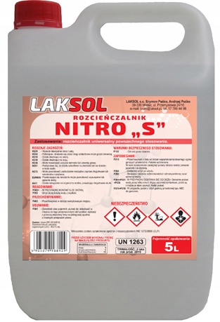 Rozcieńczalnik Laksol Nitro S 5l NITRO ROZPUSZCZALNIK 5L