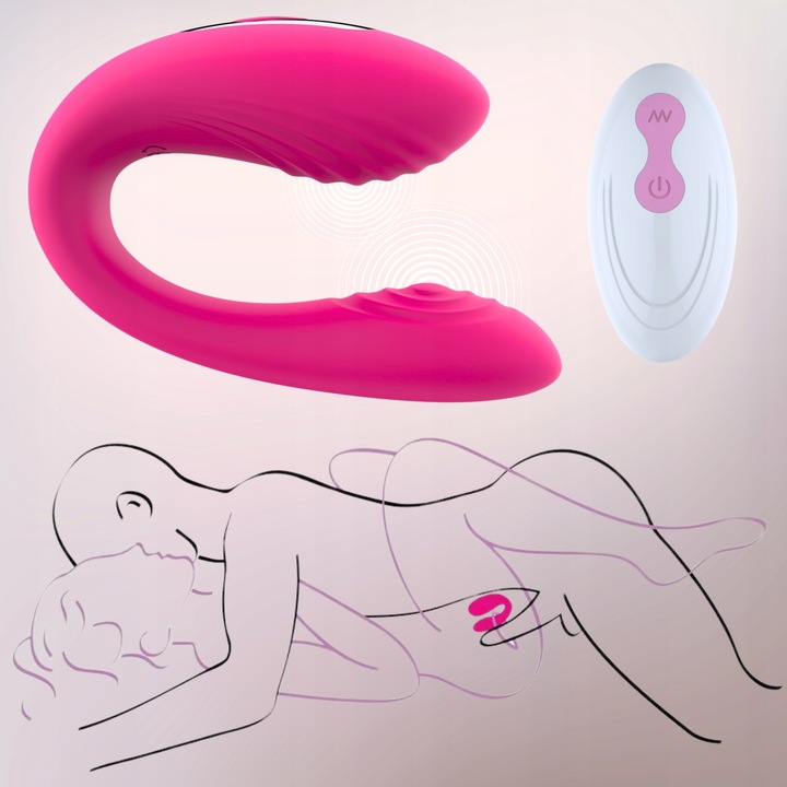 WIBRATOR DLA PAR masażer punktu G łechtaczki i penisa prezent NA WALENTYNKI