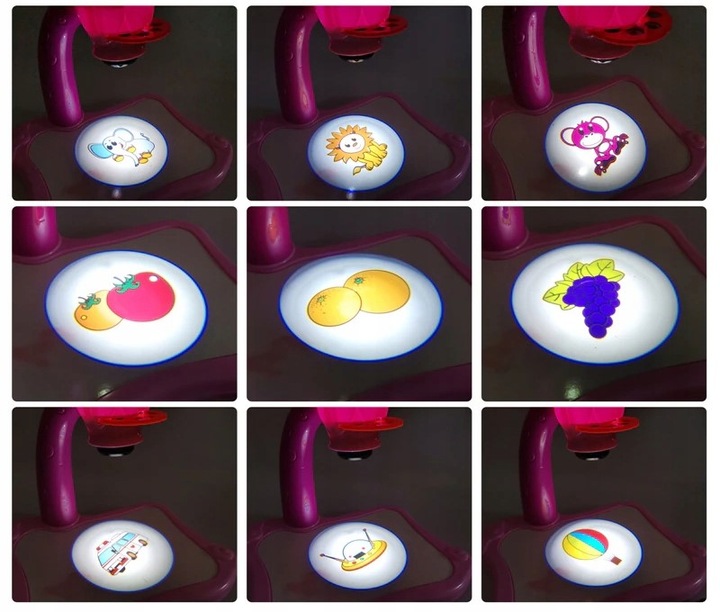 PROJEKTOR RZUTNIK TABLICA STOLIK DO NAUKI RYSOWANIA 24 SLAJDY MAZAKI GRATIS