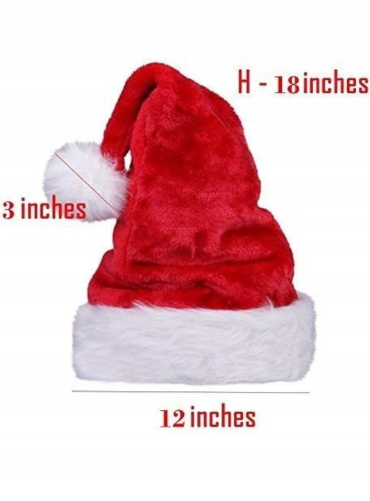 Czapka Mikołaja z ciepłego pluszu