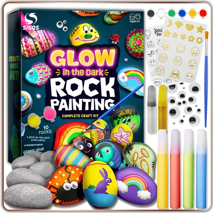 Kamienie do Malowania Zestaw dla Dzieci Farby Kreatywna Zabawka Rękodzieło