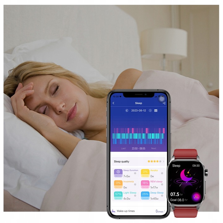 SMARTWATCH ZEGAREK DLA SENIORA EKG POMIAR CUKRU PULS CIŚNIENIE TEMPERATURA
