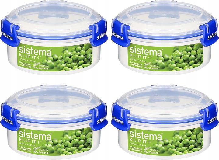 Pojemnik na Żywność Sistema Klip It 4szt 300ml