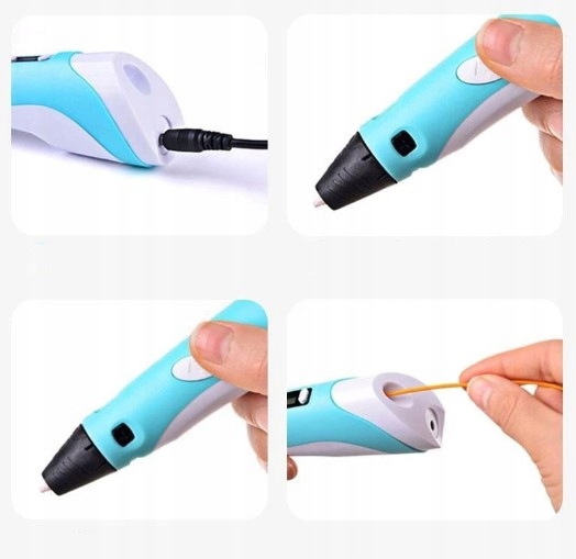 DŁUGOPIS 3D DRUKARKA 3D PEN dla dzieci + 310m WKŁADY MATA SZABLONY ZESTAW