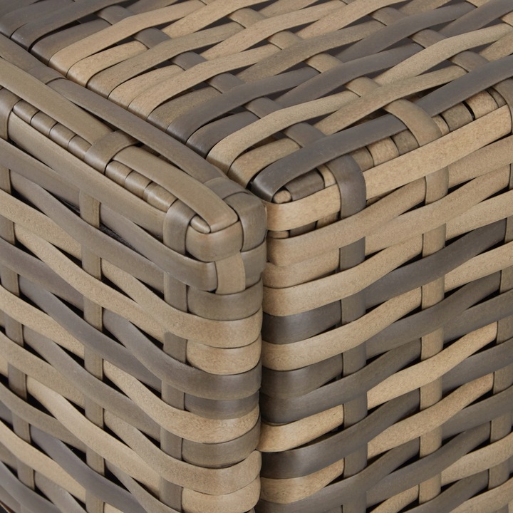 Leżak ogrodowy na kółkach, technorattan