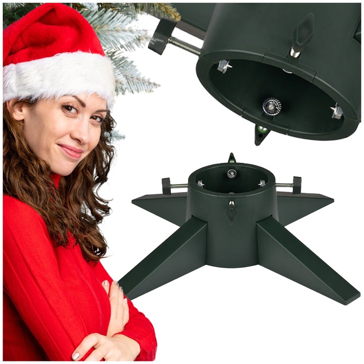 STOJAK CHOINKOWY Z POJEMNIKIEM NA WODĘ 1L PODSTAWKA POD CHOINKĘ DRZEWKO