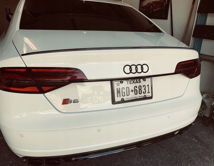 Emblematy Audi Czarne komplet Przód Tył A3, A4 B6, A6 273mm 192mm