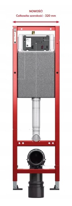 TECE Stelaż podtynkowy do toalety Tece BASE 9400440