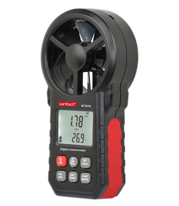 ANEMOMETR WIATROMIERZ MIERNIK WIATRU TEMP POMIAR PRĘDKOŚCI POWIETRZA BT APP