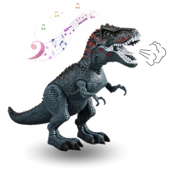 DUŻY DINOZAUR T-REX Z PROJEKTOREM Chodzi Ryczy ZNOSI JAJA