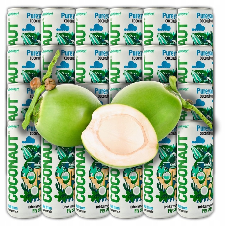 Coconaut Woda Kokosowa 24x 320ml Naturalna Naturalny Izotonik Słomki Gratis