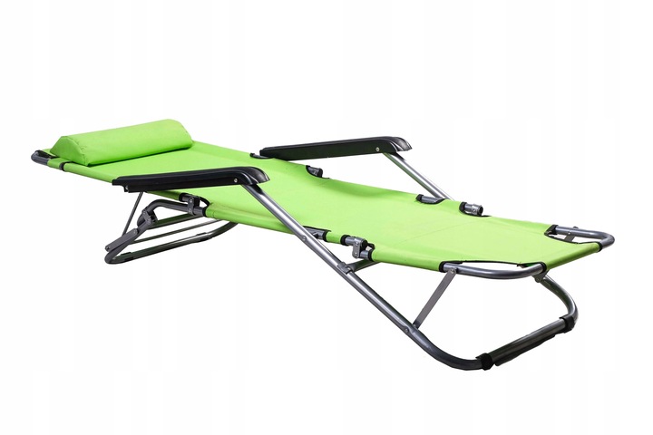 Leżak stal zielony Maxima