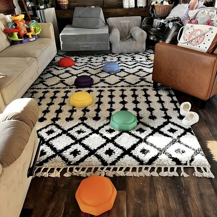 Ścieżka Sensoryczna Kamienie Balansujące Treningu Równowagi Rzeczne Ogrodu