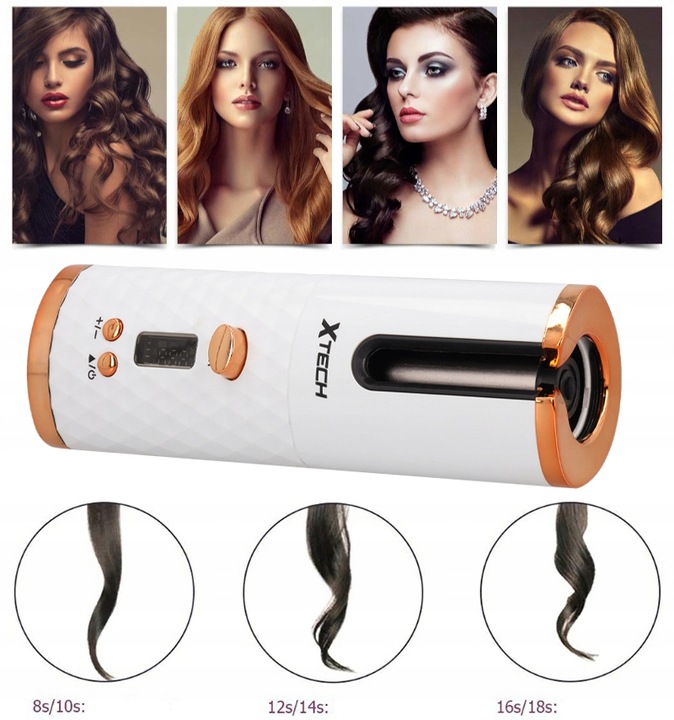 LOKÓWKA DO WŁOSÓW AUTOMATYCZNA CERAMICZNA LCD CURL