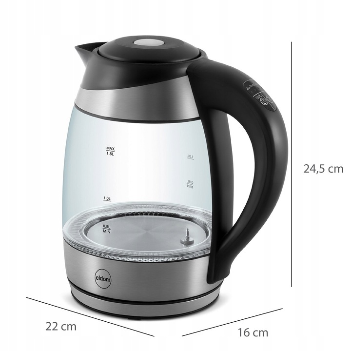 Czajnik elektryczny Eldom C520 2200W 1,8l srebrny/szary