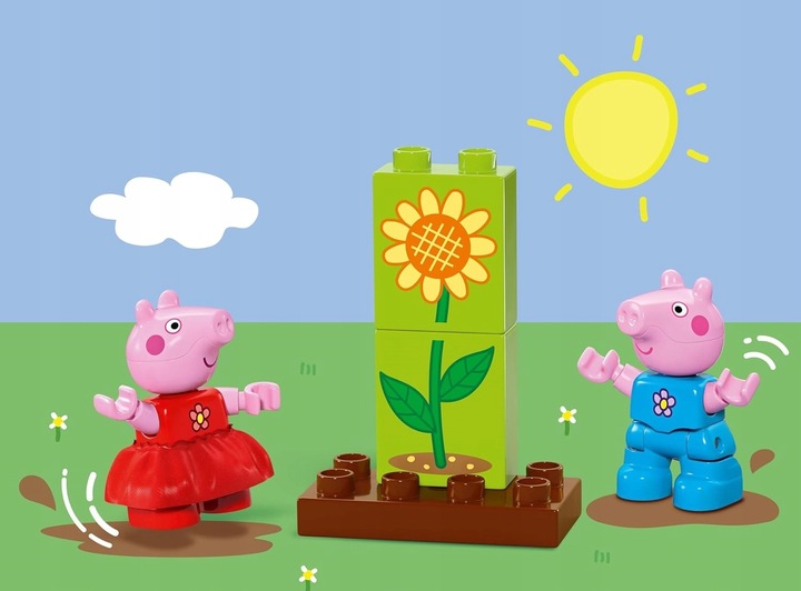 LEGO DUPLO 10431 Ogród i domek na drzewie Peppy ŚWINKA PEPPA George torba