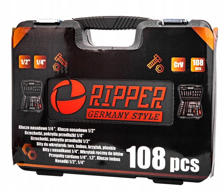 ZESTAW KLUCZY NASADOWYCH KLUCZE NASADOWE TORX 108