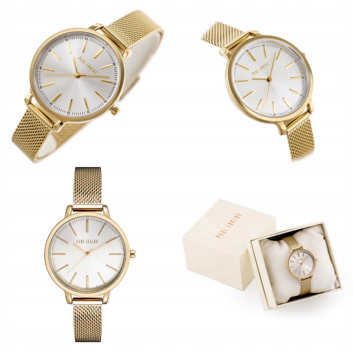 ZEGAREK DAMSKI PAUL LORENS NILDA złoty bransoletka mesh + BOX + GRAWER
