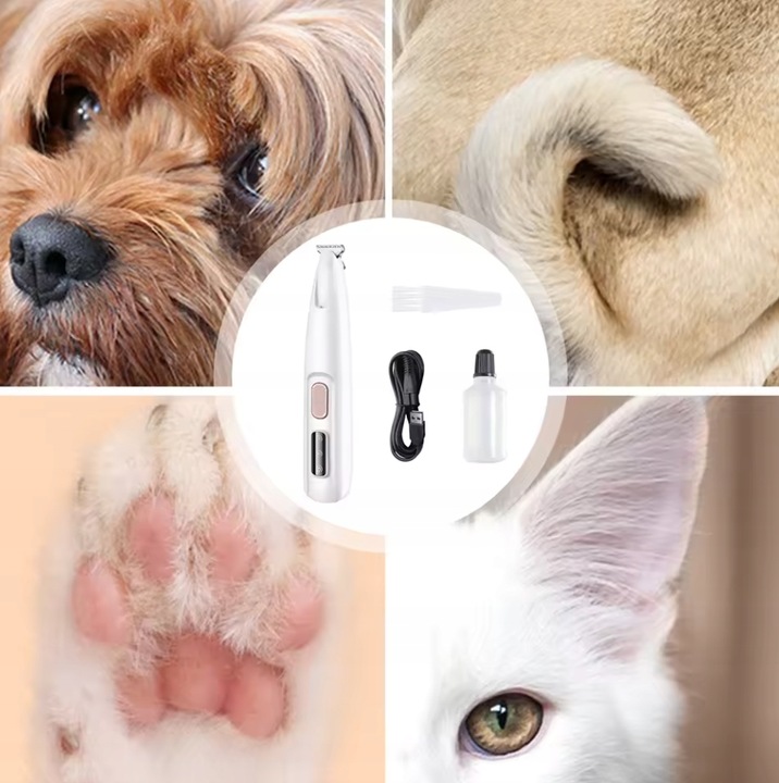 MASZYNKA DO STRZYŻENIA PSÓW PSA KOTA ZWIERZĄT TRYMER CICHA LED AKUMULATOR