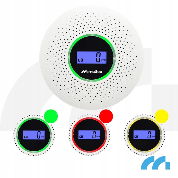 CERTYFIKOWANY CZUJNIK CZADU DYMU TLENKU WĘGLA SAFESENSOR BEZPRZEWODOWY 2w1