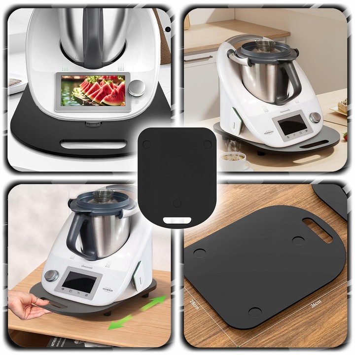 DESKA PODSTAWKA PODKŁADKA POD THERMOMIX TERMOMIX TERMOMIKS TM5 TM6 CZARNA