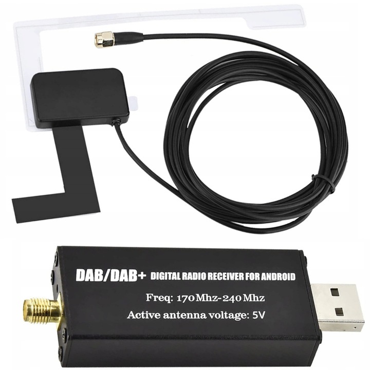 ANTENA,TUNER DAB+ DEDYKOWANY ADAPTER DO RADIA Z SYSTEMEM ANDROID USB, SMA