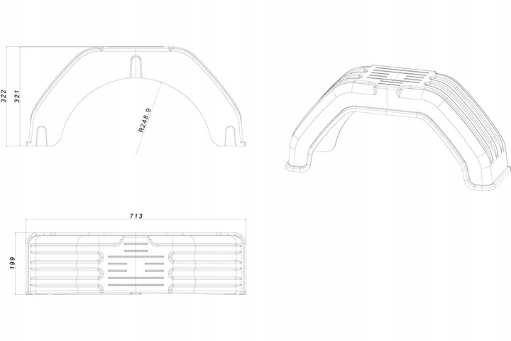 Zestaw 2x błotnik 13-14' do przyczepki ciągnika