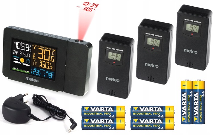 STACJA POGODOWA METEO SP79 Z Projektorem