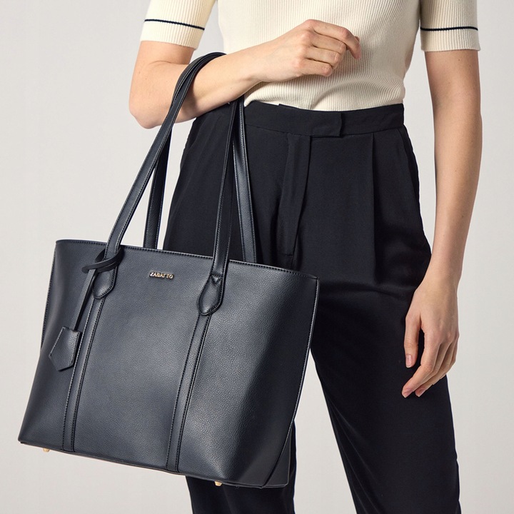 Torebka damska Shopperka do pracy szkoły duża A4 skóra ekologiczna ZAGATTO