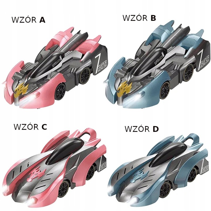 SAMOCHÓD JEŹDZĄCY PO ŚCIANACH ŚCIANIE SUFICIE ZDALNIE STEROWANY AUTO