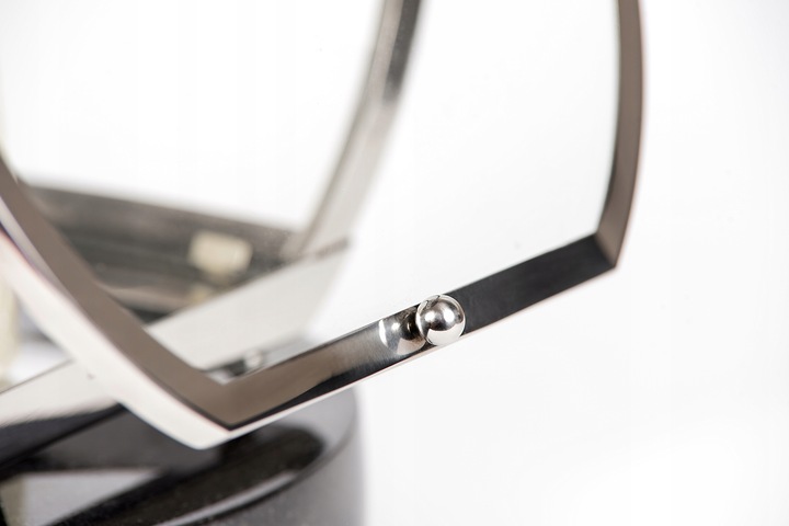 Lampion Na Pomnik Na Nagrobek srebrny stal nierdzewna + czarny granit